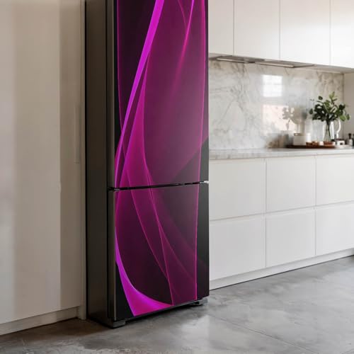 Vinilo para nevera 60x190 cm autoadhesivo e impermeable con diseño de ondas 4