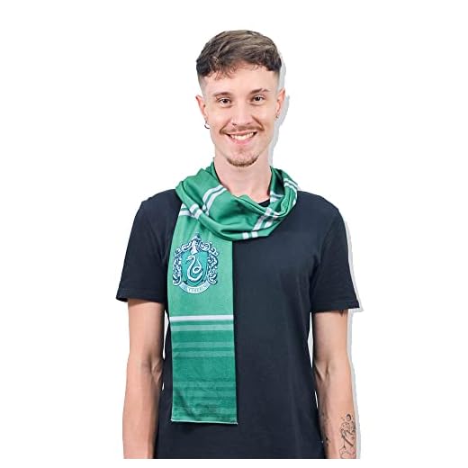 Cachecol Oficial Harry Potter Sonserina Presente Geek cor:Verde