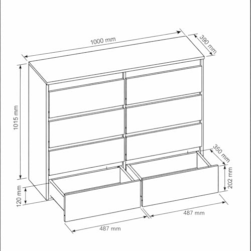 Commode spacieuse Sonoma 100cm : la solution pour ranger la chambre - 4