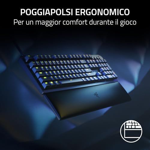 Huntsman V2 (Interruttore Viola) - Tastiera da Gioco Ottica con Bassa Latenza (Interruttori Ottici a Scatto, Copri Tasti Doubleshot PBT, Poggiapolsi Ergonomico) Layout USA | Nero - Tastiera gaming - Immagine 5