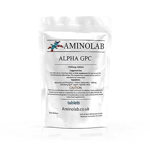 AMINOLAB - Alpha 99% GPC 1000mg 240 Tablets - Supports Enhanced Memory Focus and Physical Performance.