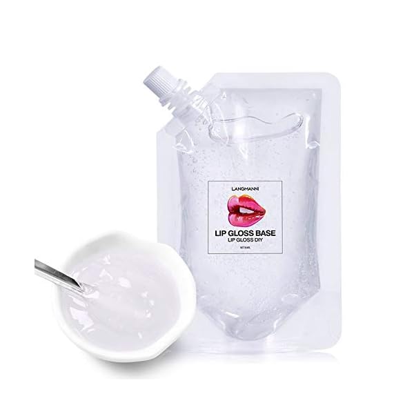 2Pack-DIY-Homemade-Moisturizing-Lip-Gloss-Base-Lip-Makeup-Primer-Basic-Lipstick-Material-Natural-Non-stick-Clear-Lip-Gloss-Base-Making-Lip-Gloss-Supplies-2Pack-100ml 2Pack DIY Homemade Moisturizing Lip Gloss Base, Lip Makeup Primer Basic Lipstick Material, Natural Non-stick Clear Lip Gloss Base Making Lip Gloss Supplies, 2Pack 100ml (Transparent)