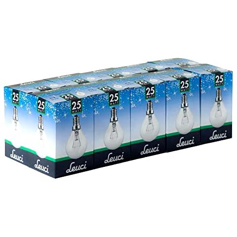 Leuci 10 x Glühbirne Tropfenform P45 25W E14 klar Glühlampe Glühbirnen warmweiß dimmbar Cover
