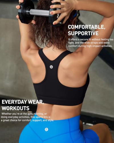 Image of RUNNING GIRL High Impact Sports Bra,Racerback Sports Bras for Women High Support Molded Cup Workout Bra with Sewn in Pads