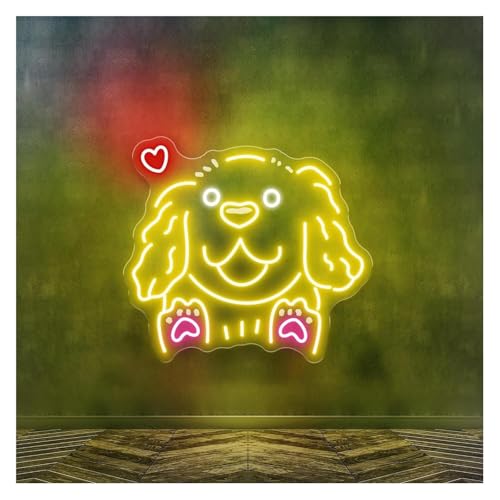 Enseigne lumineuse au néon chien pour éclairer un mur sombre facilement