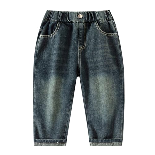 Boys Denim Pants for Everyday Wear Comfortable Elastic Waist Versatile Outdoor and School Style for Active Kids