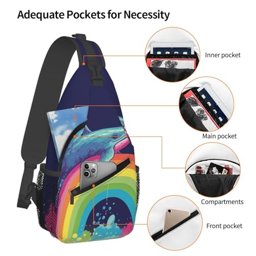 Mochila Pequeña Tipo Sling para Senderismo Negra miniatura 4