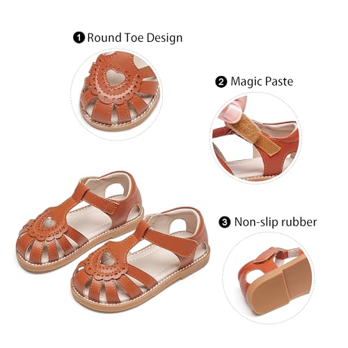Image of GINFIVE Toddler Girls Sandals Girls Toddler Sandals Little Girls Kids Shoes