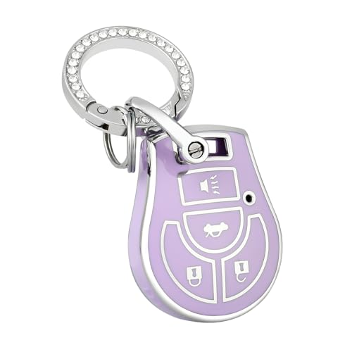 Coque de clé Nissan et Infiniti violette avec porte-clés OFCURVE