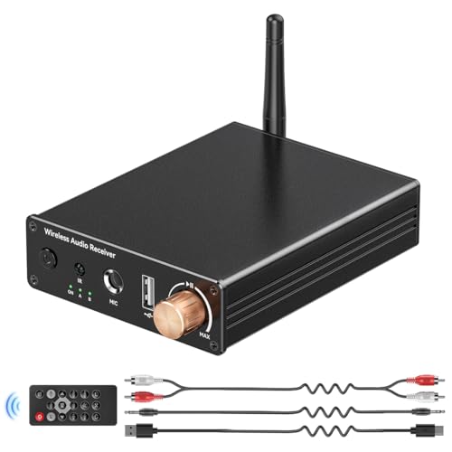[Upgraded] Bluetooth 6.0 Receiver,Wireless Bluetooth Long Range Low Latency for Home Audio Music...