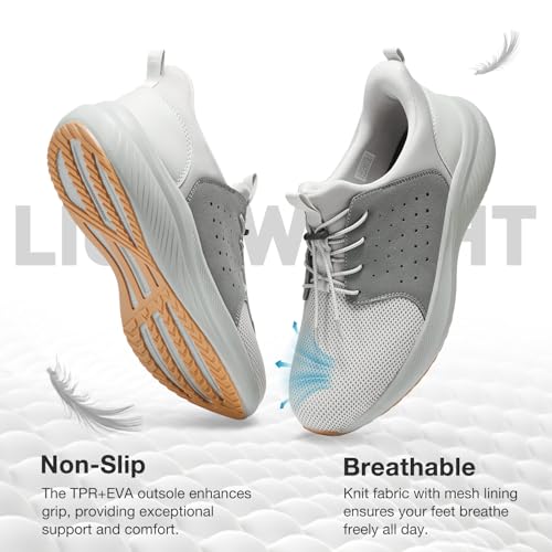 Image of HEEZ Mens Slip On Fashion Sneakers Walking Shoes for Men Comfortable Breathable Casual Running Shoes