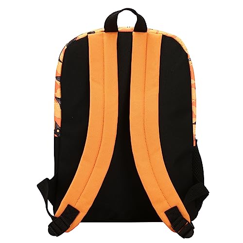 Bioworld Naruto Anime Character Print Orange and Black 5-Piece Backpack Set For Boys4