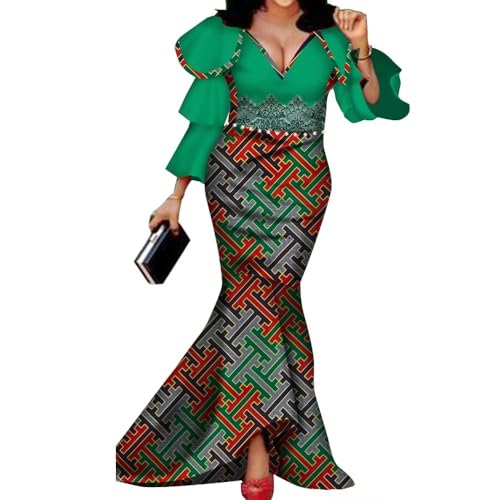 Amazon.com: Afrilisco African Dresses for Women Elegant Ankara Fashion  Print Dashiki Party Dresess Evening Gowns Long Sleeve Nigerian Dresses :  Clothing, Shoes & Jewelry
