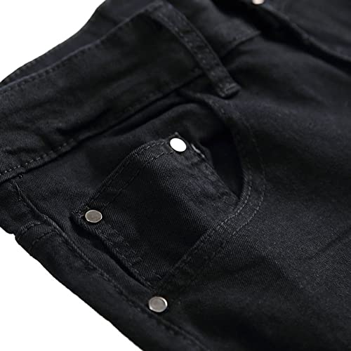 Jeans for Men Slim Fit Ripped Stretch Skinny Distressed Stacked Straight Leg Moto Biker Pants4