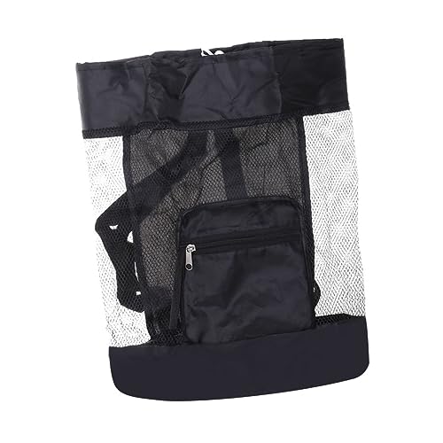 NAMOARLY Foldable Mesh Beach Bag Heavy Duty Handles Kids Backpack Beach Toys Storage