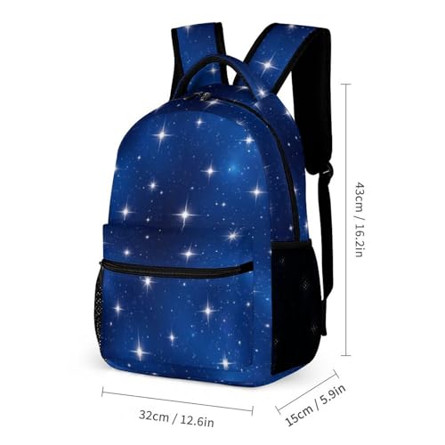 Backpack with Lunch Box & Cosmetic Bag Set Starry Sky Bookbag Daypack Set Backpack with Lunch Bag Storage Bags2