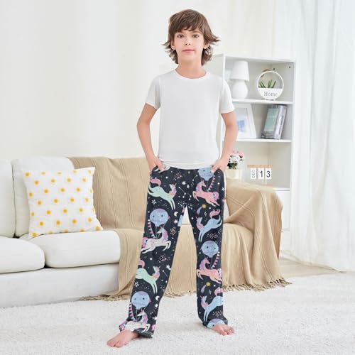 Boys' Pants Unicorn Hot Air Balloon Long Bottoms Jogger Pants Elastic Waist Trousers with Pockets S-XL3