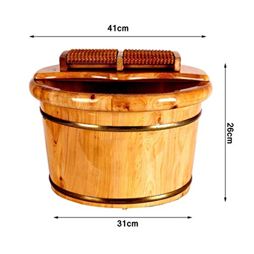 Spa de pies de madera para adultos, cubeta de baño miniatura 5