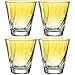 Produktbild LEONARDO HOME Twist Trinkglas, 4er Set, spülmaschinenfeste Saft, hochwertige & moderne Trink, ergonomische, alltagstaugliche & geschwungene Wasser, gelb, 215 ml, 046966