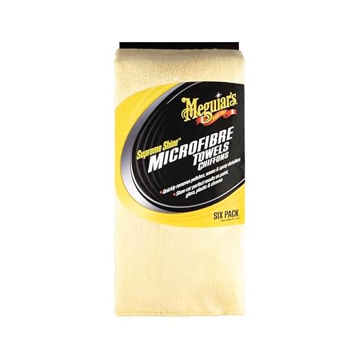 Meguiar's Supreme Shine Mikrofasertücher 6 Stück, Poliertuch Auto, Ultraweiches Mikrofasertuch, Saugstark und Lackschonend, Waschbar, Autopflege ohne Streifen – Microfiber Towels X2035EU - 6er Pack