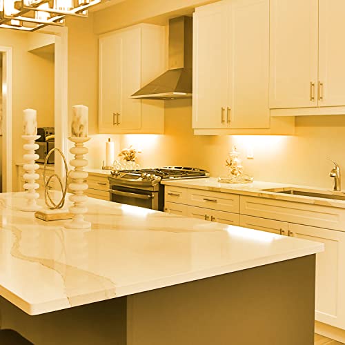 phopollo Warm White LED Strip Lights, 50ft (2 Rolls of 25ft) Dimmable 3000k Warm White Led Light Strip, 900 LEDs Flexible Led Lights for Bedroom, Mirror, Kitchen Decoration