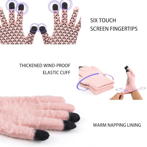 Image of TRENDOUX Winter Gloves for Men Women - Upgraded Touch Screen Cold Weather Thermal Warm Knit Glove for Running Driving Hiking