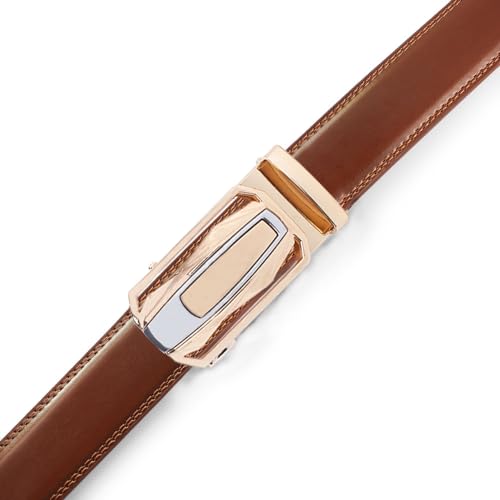 Image of DOOPAI Men's Ratchet Leather Belt Set - 2 Pack Sliding Belt Adjustable For Gift Mens Dress Casual 1 3 /8 inch,Cut for Fit
