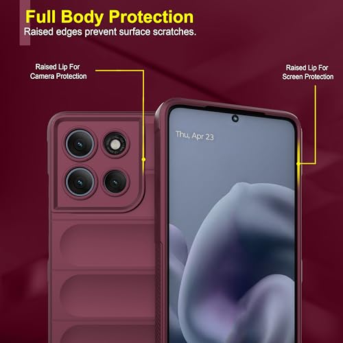 Image of amazon basics Back Case Cover for Motorola G86 Power 5G | Compatible for Motorola G86 Power 5G Back Cover | Liquid Silicon Magic Case with Camera Protection | Plum