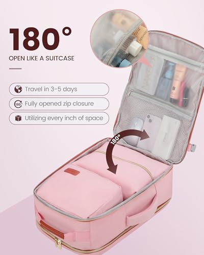 Image of LOVEVOOK 40L Travel Backpack Flight Approved Carry on Backpack,3 Packing Cubes,Waterproof Personal Item Travel Bag,TSA Carry on Luggage Suitcase Travel Essentials,Gifts for Women & Men,fits 17 inch Laptop