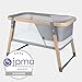Boppy Portable Baby Bassinet - Lightweight, Low, Fold-Flat Travel Bassinet with Mesh Sides, Anti-Tilt, 2 Custom Fitted Mattress Covers & No Assembly - Gray Pickup Sticks