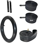 Paquet de 2 26 Tubes de vélo de pouce, 26x1.90/1.95/2.10/2.125 Tubes à pneus de vélo, remplacement 32mm Valve Schrader, en caoutchouc Butyl durable intérieur de vélo de montagne