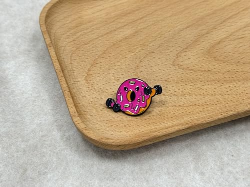 Doughnut Exercise Brooch Rocket Ship Badge Fan Cosplay Jewelry Video Game Peripheral Gifts Drip Oil Painted Enamel Pins Suitable for Hats Jackets Canvas Bags3