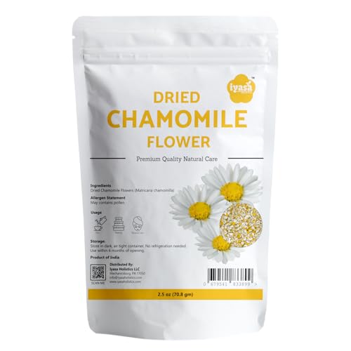 Iyasa Holistics Premium Quality Dried Chamomile Flowers 2.5 Ounce