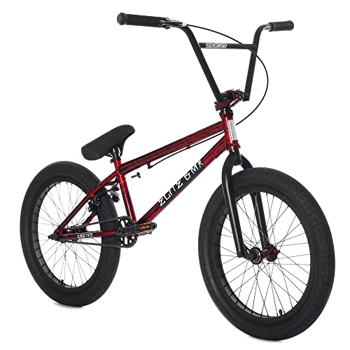 Elite BMX 18', 20' & 26' Model Freestyle Bike - 3 Piece Crank (20', Red Carnage)