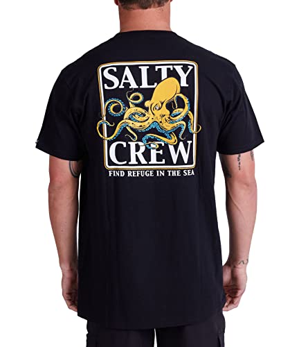 Salty Crew Ink Slinger Standard Short Sleeve Tee Men's T-Shirt (Pack of 1), Black, M