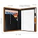 Konper Classic Padfolio/Junior Portfolio Folder Case, Business A5 Binder Organizer Notepad for Men Women, 5 x 8 Writing Pad Included, Brown.
