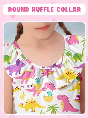 Image of Girls One Piece Swimsuits Toddler Cute Ruffle Bathing Suits Quick Dry Beach Swimwear Size 2-7 Years