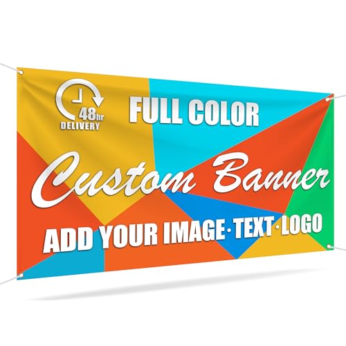 Custom Banners and Signs Personalized with Photo or Logo Text,