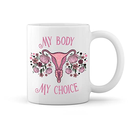 GR8Shop My Body My Choice Uterus Tasse blanche Café Mug