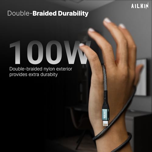 Image of USB C to Lightning Cable 100W Fast Charging with [Lifetime warrenty] 3M Long Type C Cable, 5A Power Delivery, 480Mbps Data Sync, Braided Cord Compatible with All Devices by AIL-Kin