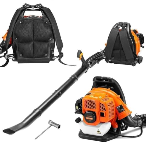Generico Soffiatore Foglie a Zaino Spalla Motore a Scoppio 52cc 1,5Kw 2 Tempi Benzina