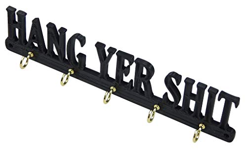 Hang Yer Shit (Your) Funny Country Wall Key Rack Holder Hanger Hooks Entryway Jewelry Organization Housewarming New Home Gift #TOP2