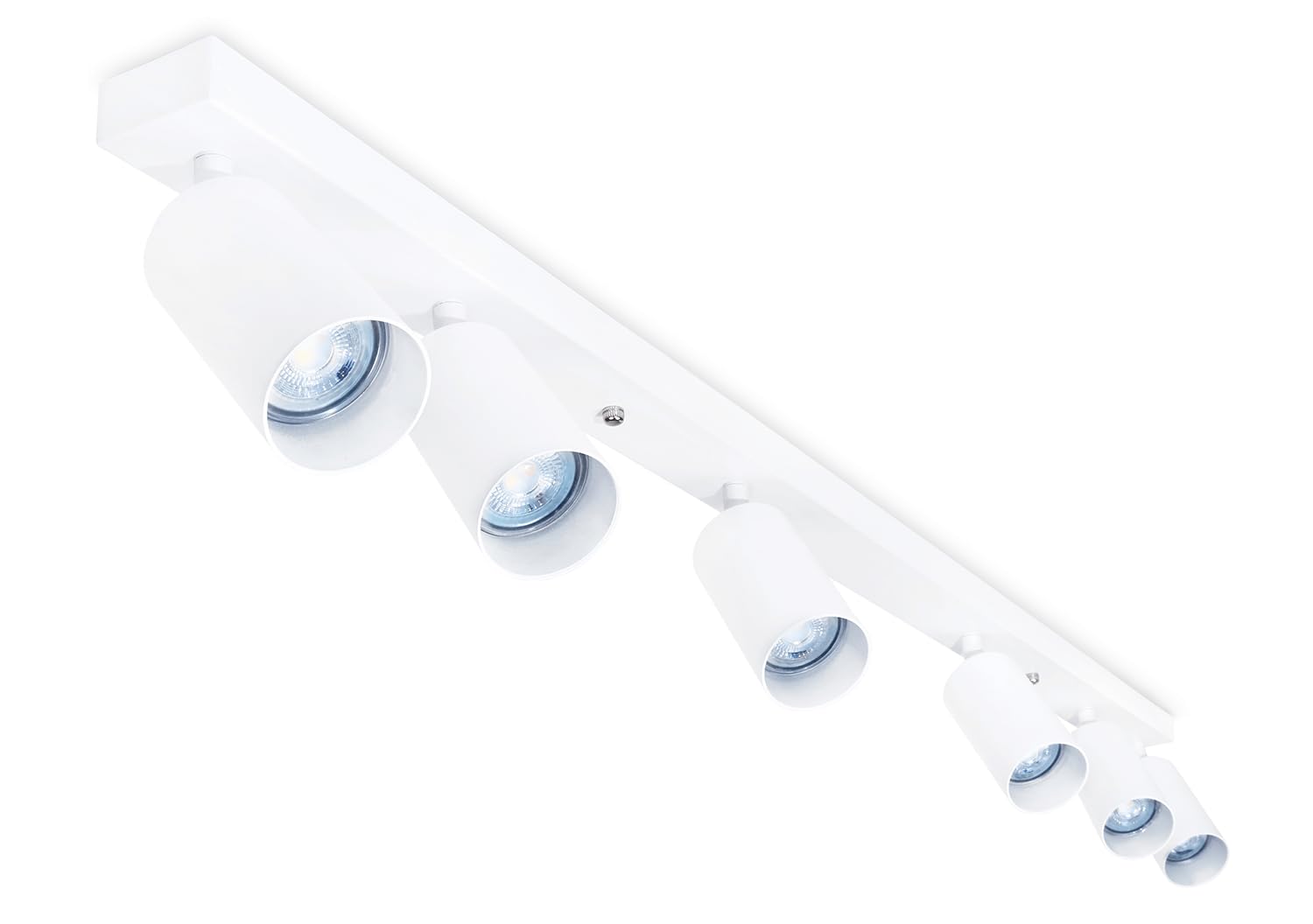 Lámpara de Superficie Viki - para Pared y Techo - GU10 - Lámpara de Foco de Superficie x5 - Blanco, 1200x170x40 mm