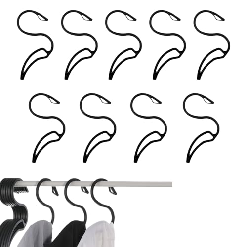 Hoodie Hangers, 10-Piece Coat Rack Set for Space-Saving Clothing Storage, Organization Solution for...