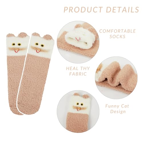 Image of Benefeet Sox Womens Girls Fuzzy Socks Cozy Winter Warm Fluffy Socks Soft Cute Animal Home Slipper Thick Plush Sleeping Sock