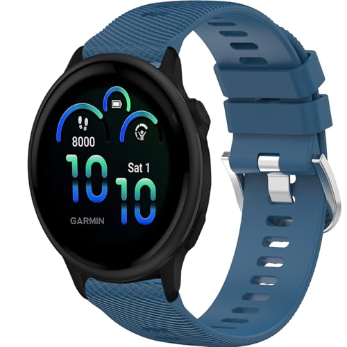 Wownadu 20mm Bracelet Compatible pour Polar Ignite 3/2 / 1,Compatible pour POLAR Unite/Pacer Strap pour Femme et Homme Silicone Remplacement Band Bleu (Pas de...