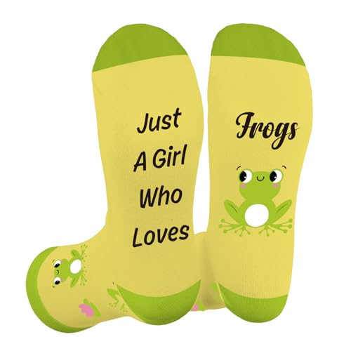 LSVGSAK Frog Gifts for Women Girls Frog Lovers Novelty Socks Birthday Gifts for Teens Bestie Friend Daughter Wife Sister Girlfriend Novelty Stocking fillers Gift for Christmas