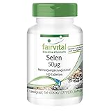 Selen 50mcg aus Selenhefe - HOCHDOSIERT - VEGAN - 100 Tabletten