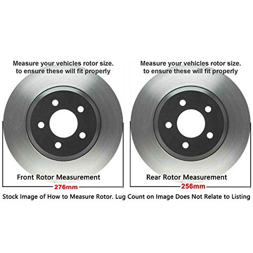 Image of Detroit Axle - Brake Kit for 4-Wheel Disc 1994-2000 Ford Taurus | Mercury Sable 1993-1994 Lincoln Continental, Disc Brakes Rotors Ceramic Brake Pads Replacement Front and Rear
