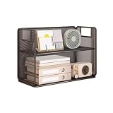 WANGHAI2024M Bookcases Hollowed-Out Grid Iron Bookshelf Office Minimalist Two Layers Storage Rack